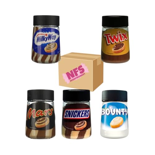 Kult-Süßigkeiten als unwiderstehlicher Brotaufstrich in Bounty, Snickers & mehr 5x 350g by Needforsweet Kult-Süßigkeiten als unwiderstehlicher Brotaufstrich in Bounty, Snickers & mehr 5x 350g by Needforsweet von Needforsweet