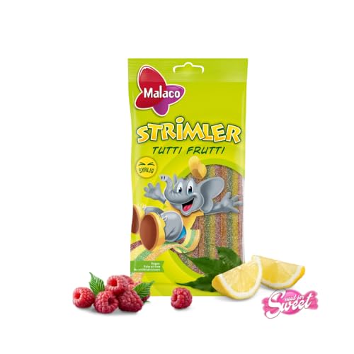 Malaco Strimler Tutti Frutti Streifen - 10er Pack, Fruchtige Naschfreude von Needforsweet
