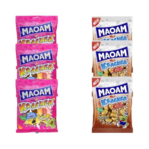 Maoam Explosion Box - Cola & Classic Kracher, 6 Packungen à 200g von Needforsweet