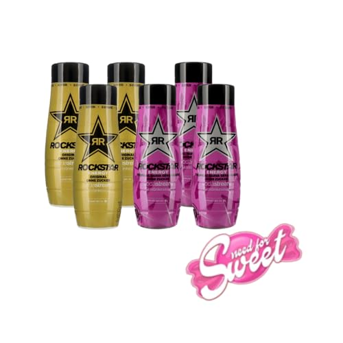 Rockstar Zero Sugar Energy Sirup Duo-Pack | 3x Guave & 3x Original | Zuckerfrei 6x440ml für 54 Liter von Needforsweet