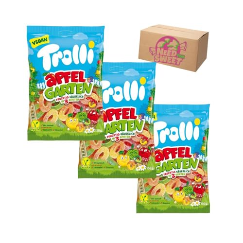 Trolli Apfelgarten 3x 150g inkl. Needforsweet Box von Needforsweet