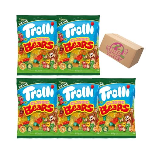 Trolli Halal Classic Bären 5x 100g inkl. Needforsweet Box von Needforsweet