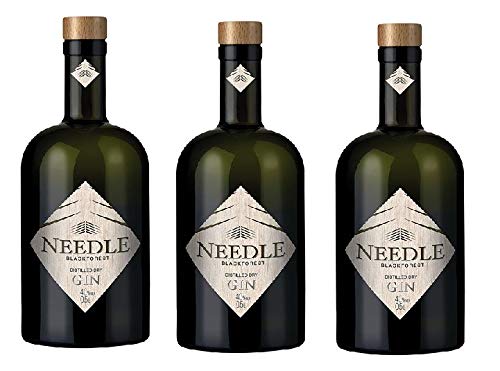 3 Flaschen Needle Blackforest Gin a 500ml 40% Schwarzwald Gin von Needle