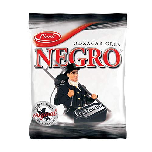 16 x Negro Gefüllter Bonbon mit Lakritze gut gegen Stress oder für Raucher zum aufhören Pionir Serbien 16 x 100 g von Negro
