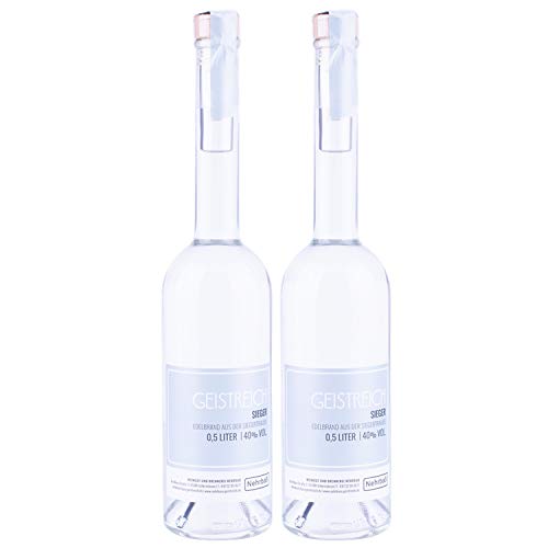 Nehrbaß - 2er Set “Sieger" Traubenbrand aus Siegerrebe 0,5 Liter - Premium Edelbrand 40% Vol. - Schnaps Brand aus Deutschland (33,60 Euro/Liter) von Nehrbaß