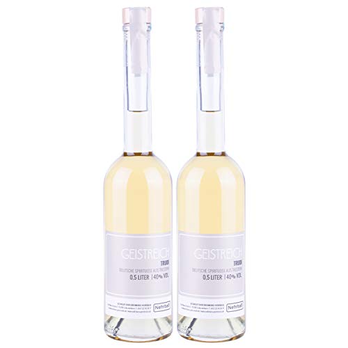 Nehrbaß - 2er Set “Trudi” Deutsche Spirituose aus Trestern 0,5 Liter - Premium Tresterbrand 40% Vol. - Schnaps Brand aus Deutschland (37,80 Euro/Liter) von Nehrbaß