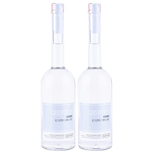 Nehrbaß - 2er Set aus Kümmel 100% deutsche Spirituose 0,7 Liter - 38% Vol. frisch und intensiv nach Kümmel von Nehrbaß