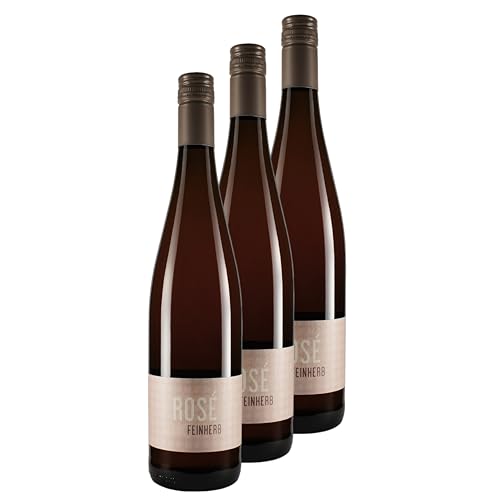 Nehrbaß - “Dornfelder 2019” - Roséwein feinherb 3 x á 0,75 Liter - Qualitätswein - Vegan - Aus Deutschland (Rheinhessen) - mit Schraubverschluss von Nehrbaß