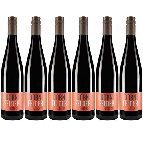 Nehrbaß - “Dornfelder 2019” - Rotwein lieblich 6 x á 0,75 Liter - Qualitätswein - Vegan - Aus Deutschland (Rheinhessen) - mit Schraubverschluss von Nehrbaß