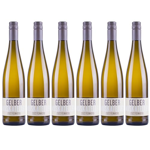 Nehrbaß - “Gelber Muskateller 2019” - Weißwein feinherb 6 x á 0,75 Liter - Qualitätswein - Vegan - Aus Deutschland (Rheinhessen) - mit Schraubverschluss von Nehrbaß