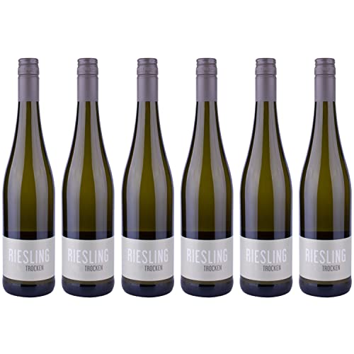 Nehrbaß - “Riesling 2021” - Weißwein trocken 6 x á 0,75 Liter - Qualitätswein - Vegan - Aus Deutschland (Rheinhessen) - mit Schraubverschluss von Nehrbaß