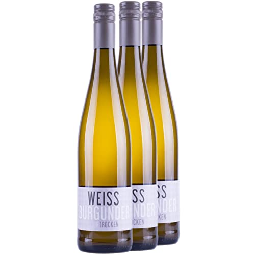 Nehrbaß - “Weißburgunder 2019” - Weißwein trocken 3 x á 0,75 Liter - Qualitätswein - Vegan - Aus Deutschland (Rheinhessen) - mit Schraubverschluss von Nehrbaß