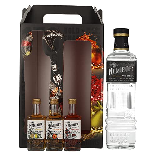 Nemiroff Vodka Set 40% Vol. 0,7l in Geschenkbox mit 3x0,05l von Nemiroff