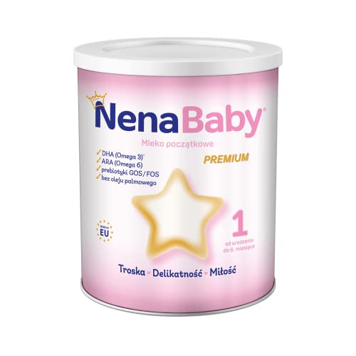 NenaBaby 1 Säuglingsmilch 400 g| Umfassende Ernährung für Säuglinge von der Geburt bis zum 6. Monat| Reich an DHA, ARA und Präbiotika| Frei von Palmöl und GMO| Enthält Taurin von NenaBaby