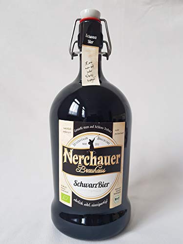Nerchauer BIO-Bier "SchwarzBier" 1,0 Liter Krugflasche von Nerchauer Bio-Brauspezialitäten