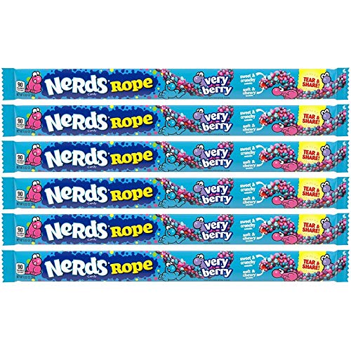 NERDS VERY BERRY ROPE BY WONKA 26G - AMERICAN CANDY - 6 PACKS von Wonka