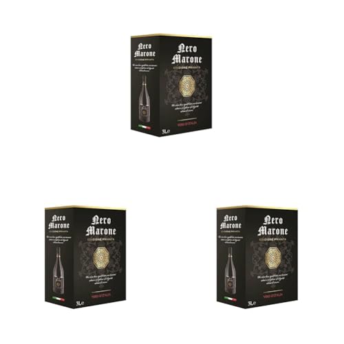 Nero Marone - Rotwein Edizione Privata - Herkunft : Italien - BIB Bag in Box (1 x 3 l) (Packung mit 3) von Nero Marone