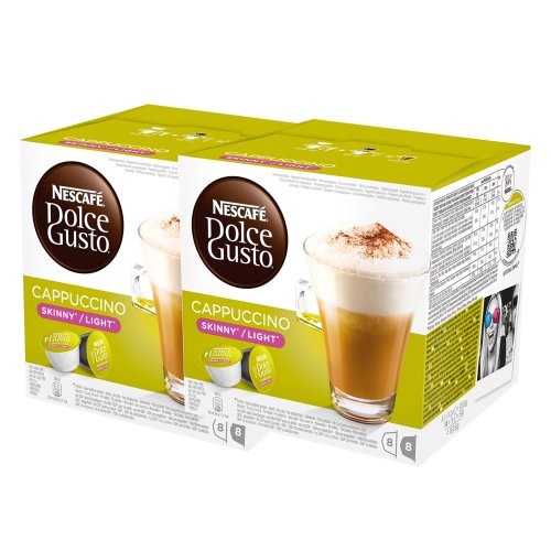 Nescafé Dolce Gusto Cappuccino light, weniger Kalorien, Kaffee, Kaffeekapsel, 2er Pack, 2 x 16 Kapseln (16 Portionen) von NESCAFÉ DOLCE GUSTO