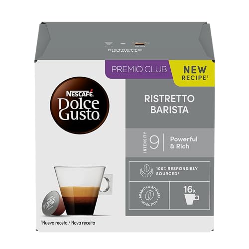 NESCAFÉ Dolce Gusto Espresso Barista | Kaffeekapseln | Kräftiger Espresso | Robusta und Arabica Bohnen | dunkle Röstung| Dichte Crema | Aromaversiegelte Kapseln | 16 Kapseln von Nescafé Dolce Gusto