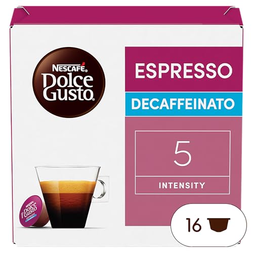 Nescafé Dolce Gusto Espresso Decaffeinato, Entkoffeiniert, Kaffee, Kaffeekapsel, 16 Kapseln von Dolce Gusto