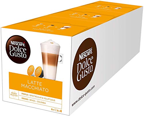 Kaffee Kapsel Nescafe Dolce Gusto Latte Macchiato 4 Stück Packung 4 x 16 Stück von NESCAFÉ