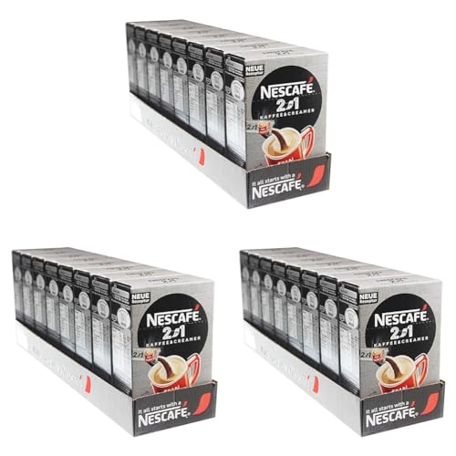 NESCAFÉ 2-in-1 Getränkepulver-Sticks, löslicher Bohnenkaffee mit Creamer, Instant-Kaffee aus erlesenen Kaffeebohnen, koffeinhaltig, 24er Pack (8 x 10 Getränkepulver-Sticks à 8g) von Nescafé