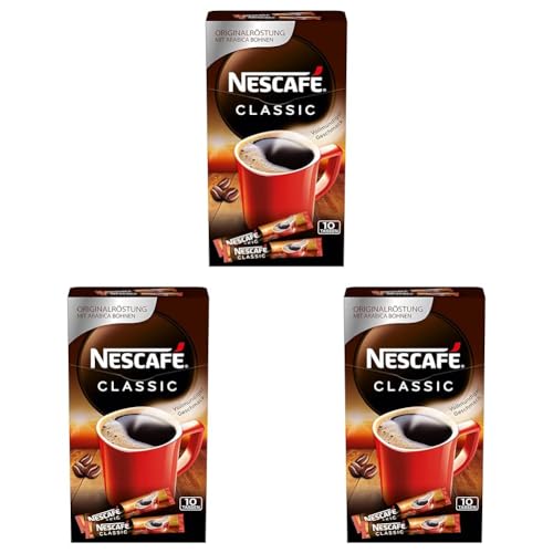 NESCAFÉ Classic Sticks, löslicher Bohnenkaffee, 3er Pack (á 10 x 2g) von Nescafé