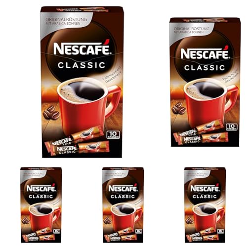 NESCAFÉ Classic Sticks, löslicher Bohnenkaffee, 5er Pack (á 10 x 2g) von Nescafé