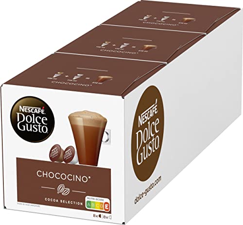 NESCAFÉ Dolce Gusto Chococino | 48 Kapseln Trinkschokolade | Feiner Kakao Geschmack | Cremige Milch und beste Schokolade | Schnelle Zubereitung | Aromaversiegelte Kapseln | 3er Pack (3 x 16 Kapseln) von NESCAFÉ Dolce Gusto