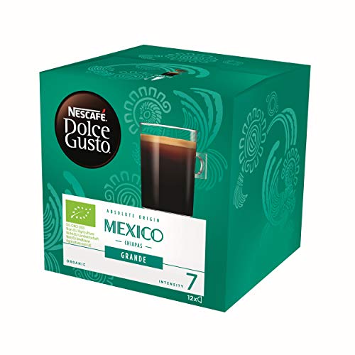 Nescafé Dolce Gusto Absolute Origin Mexico Chiapas Grande, Kaffee Kapsel, Kaffeekapsel, Röstkaffee, Bio, 12 Kapseln von Nescafé