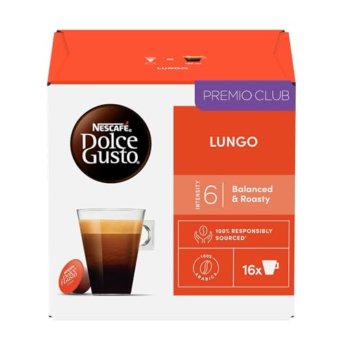 Nescafé Dolce Gusto Caffè Lungo Kaffee Kapseln 1er Pack, 16 Kapseln, 16 Portionen, 112g von NESCAFÉ Dolce Gusto