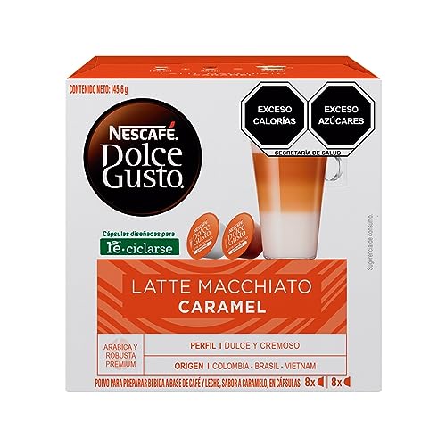 Nescafé Dolce Gusto Latte Macchiato Caramel 3er Pack (3x16 Kapseln) von NESCAFÉ DOLCE GUSTO