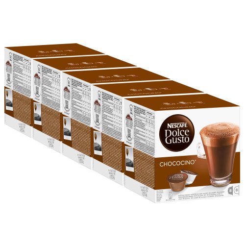 Nescafé Dolce Gusto Chococino Kakao, Schokolade, Kakaokapsel, 5er Pack, 5 x 16 Kapseln (40 Portionen) von NESCAFÉ DOLCE GUSTO