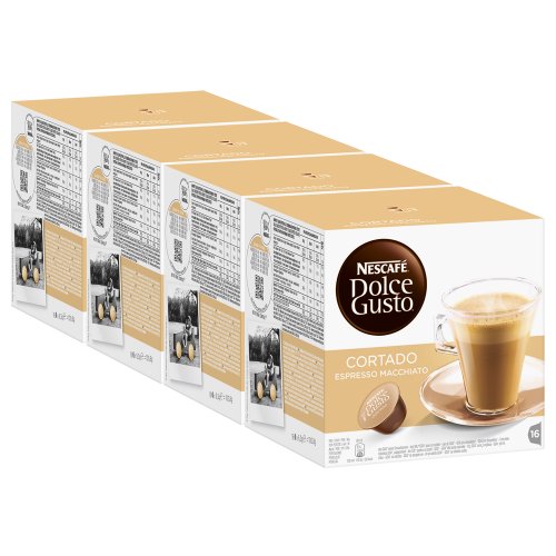 Nescafé Dolce Gusto Cortado Espresso Macchiato, Lot de 4, 4 x 16 Capsules Nescafé Dolce Gusto Cortado Espresso Macchiato, Lot de 4, 4 x 16 Capsules von NESCAFÉ DOLCE GUSTO