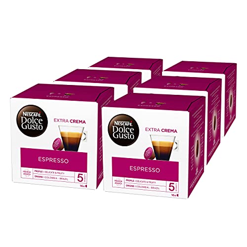 Nescafé Dolce Gusto Espresso, Kaffee, Kaffeekapsel, 6er Pack, 6 x 16 Kapseln von NESCAFÉ Dolce Gusto