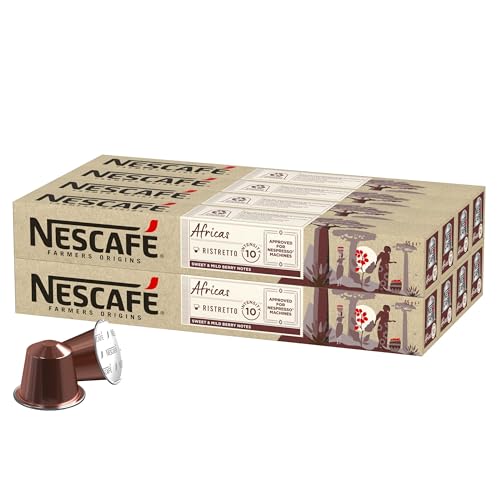 NESCAFÉ Farmers Origins Africas Ristretto 8 x 10 Kaffeekapseln - Kaffeekapseln für Nespresso-Maschinen von Nescafe Farmers Origins