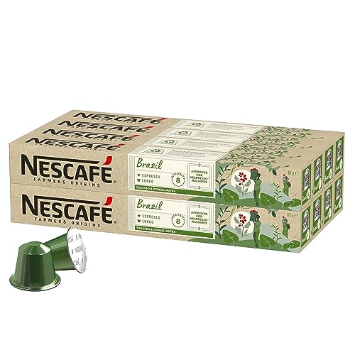 NESCAFÉ Farmers Origins Brazil Lungo 8 x 10 Kaffeekapseln- Kaffeekapseln für Nespresso Maschinen. von Nescafe Farmers Origins