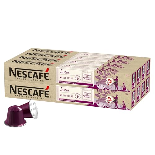 NESCAFÉ Farmers Origins India Espresso 8 x 10 Kaffeekapseln - Kaffeekapseln für Nespresso-Maschinen von Nescafe Farmers Origins
