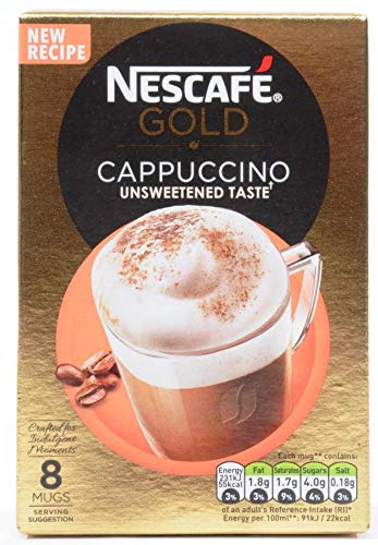 Nescafe Sachet Range (Gold Cappuccino, ungesüßt, 2 x 8 Stück) von Nescafe