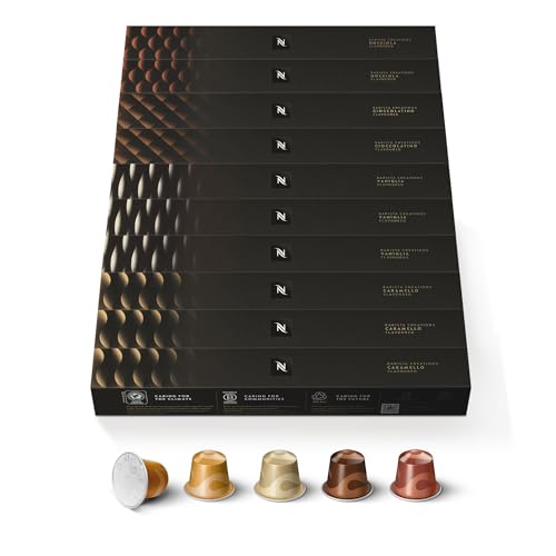 NESPRESSO ORIGINAL Barista Creations Flavoured Collection, Mittlere Röstung, Kompatibel mit ORIGINAL Kaffeemaschinen, Kapsel Set aus 100 Kaffeekapseln von Nespresso