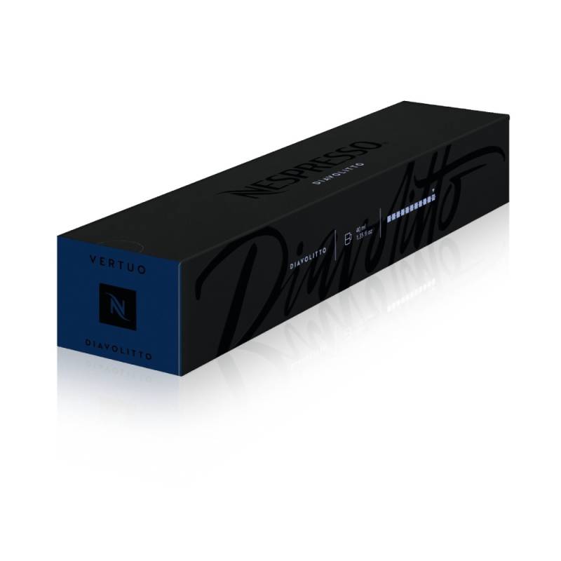 Nespresso Diavolitto Vertuo Line 10 Espresso Kaffeekapseln Blau 40 ml Intensiv & kräftig von Nespresso