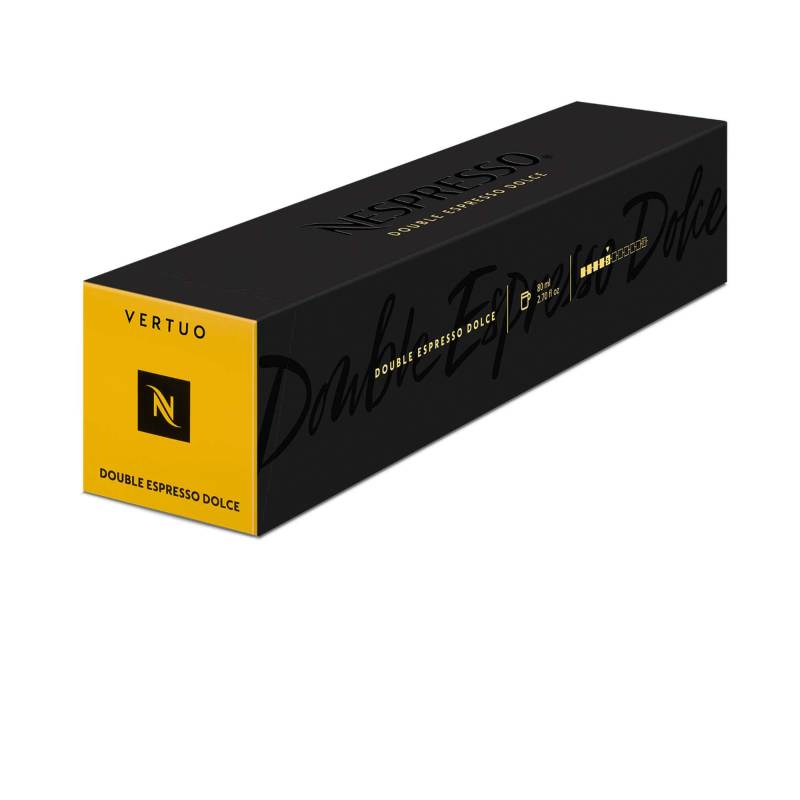 Nespresso Double Espresso Dolce Vertuo Line 10 Double Espresso Kaffeekapseln Braun 80ml Getreidig & malzig von Nespresso