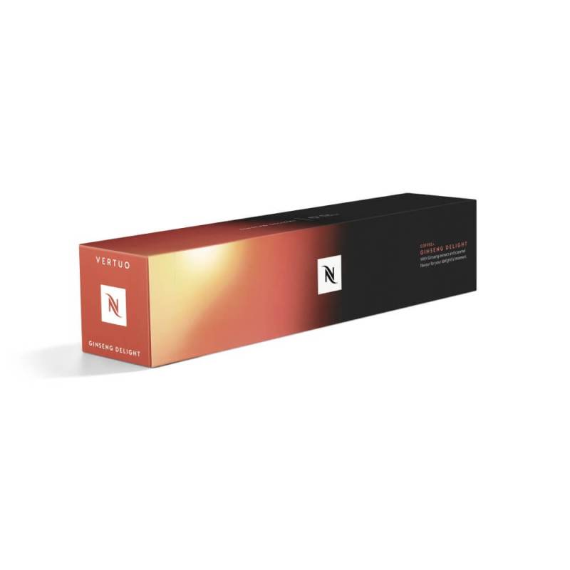 Nespresso Ginseng Delight Vertuo Line 10 Double Espresso Kaffeekapseln Rot 80ml Mit Panax-Ginseng-Extrakt und Karamellaroma von Nespresso