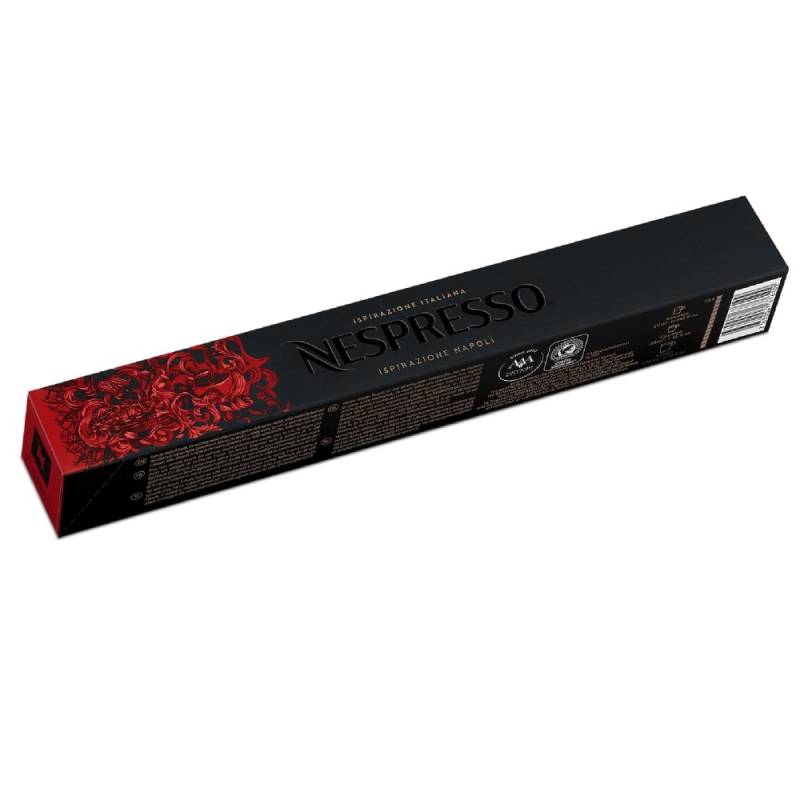 Nespresso Ispirazione Napoli Original Line 10 Ristretto Kaffeekapseln Rot 25 ml Außergewöhnlich dunkel & cremig von Nespresso