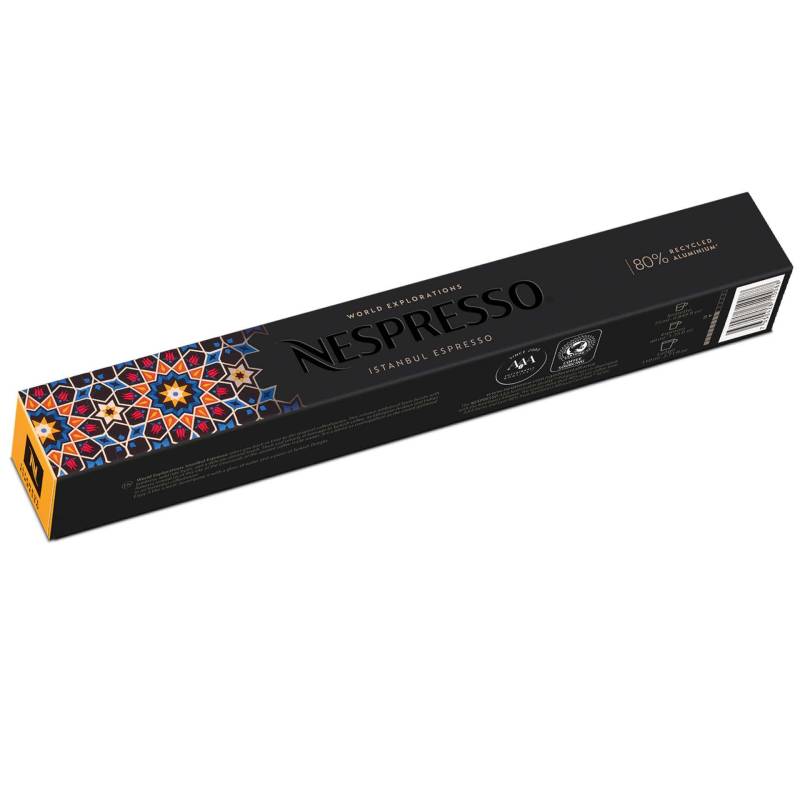 Nespresso Istanbul Espresso Original Line 10 Ristretto Kaffeekapseln Gelb 25 ml Röst- & Fruchtaromen mit Mandelnote von Nespresso