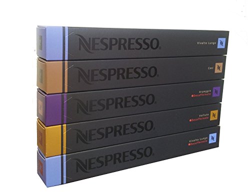 Nespresso Mix 50 Sorte: Decaf Arpeggio, Vivalto Decaf, Decaf Volluto, Cosi, Vivalto von NESPRESSO
