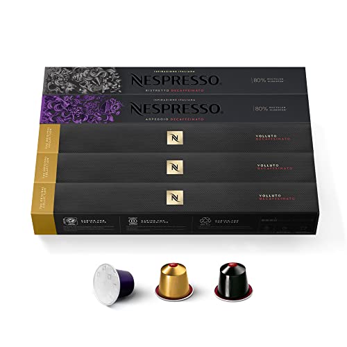 NESPRESSO ORIGINAL Decaffeinato Collection, Mittlere und dunkle Röstung, Kompatibel mit ORIGINAL Kaffeemaschinen, Kapsel Set aus 50 Kaffeekapseln von NESPRESSO