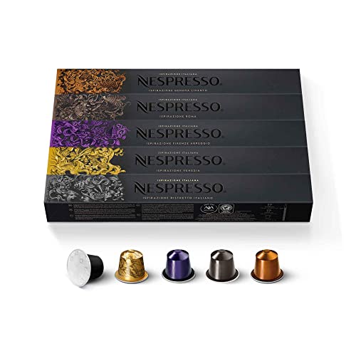 Nespresso Original Ispirazione Italiana Sortiment mit 50 Kapseln - 10x Venezia, 10x Ristretto Italiano, 10x Firenze Arpeggio, 10x Roma, 10x Genova Livanto Nespresso Original Ispirazione Italiana Sortiment mit 50 Kapseln - 10x Venezia, 10x Ristretto Italiano, 10x Firenze Arpeggio, 10x Roma, 10x Genova Livanto von Nespresso