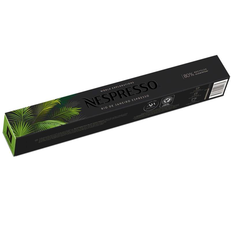 Nespresso Rio de Janeiro Espresso Original Line 10 Espresso Kaffeekapseln Grün 40 ml Reich an Kräuter- & Gewürzaromen von Nespresso