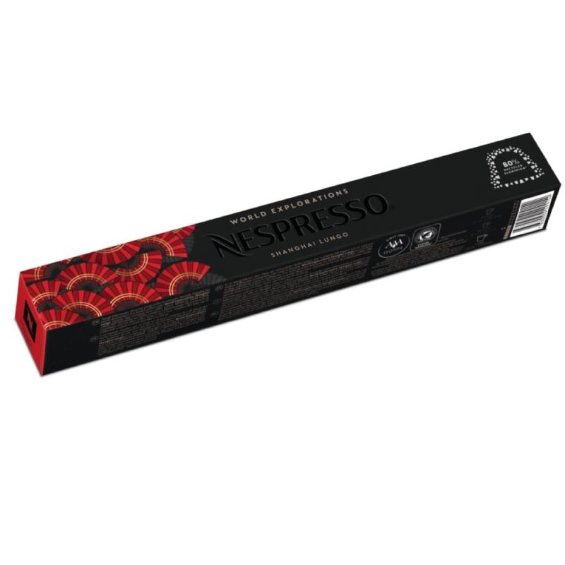 Nespresso Shanghai Lungo Original Line 10 Lungo Kaffeekapseln Rot 110 ml Fruchtig mit feiner Säure von Nespresso